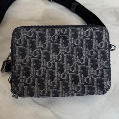 Dior Shoulder Pouch Navy/Grey