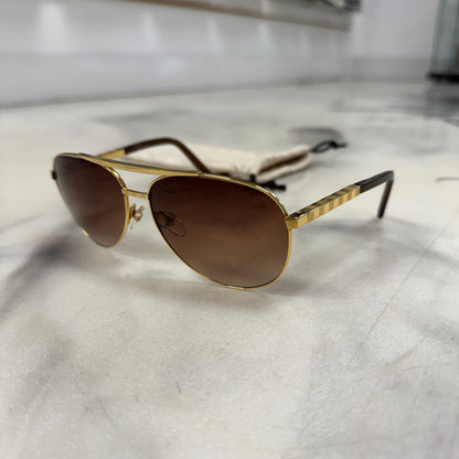 Louis Vuitton Attitude Pilote Gold Sunglasses
