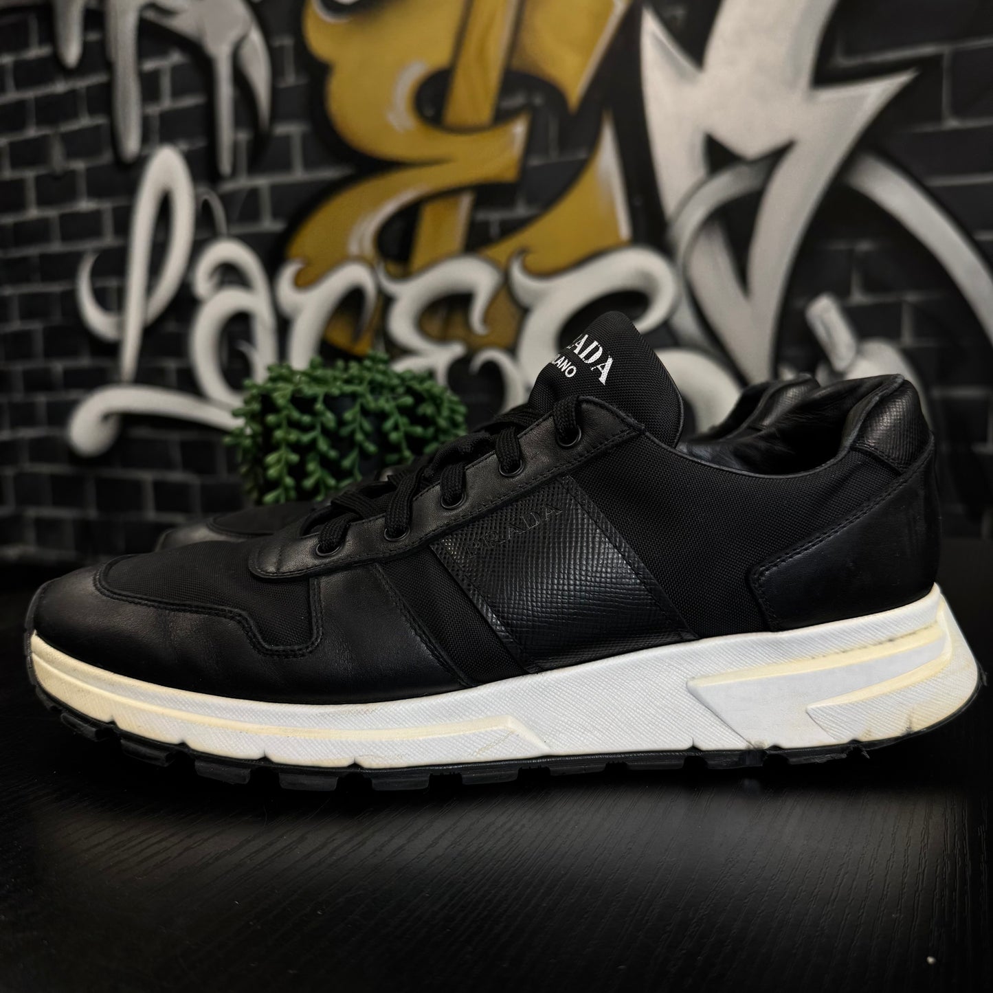Prada Prax Nylon Sneaker Black