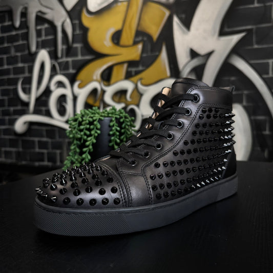 Louboutin Louis Orlato Spike Flat Black