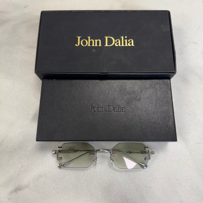 John Dalia Frameless Green Tint Glasses