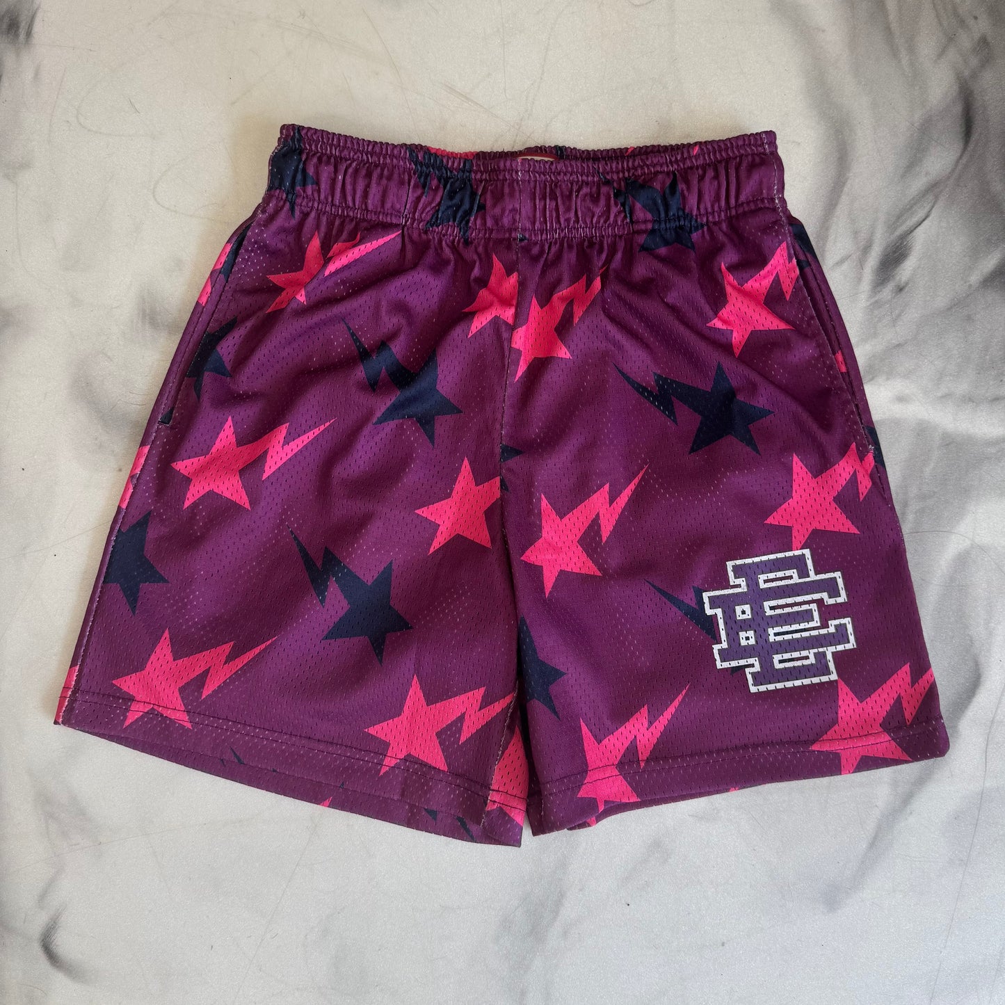 Eric Emanuel Bape Shorts Purple