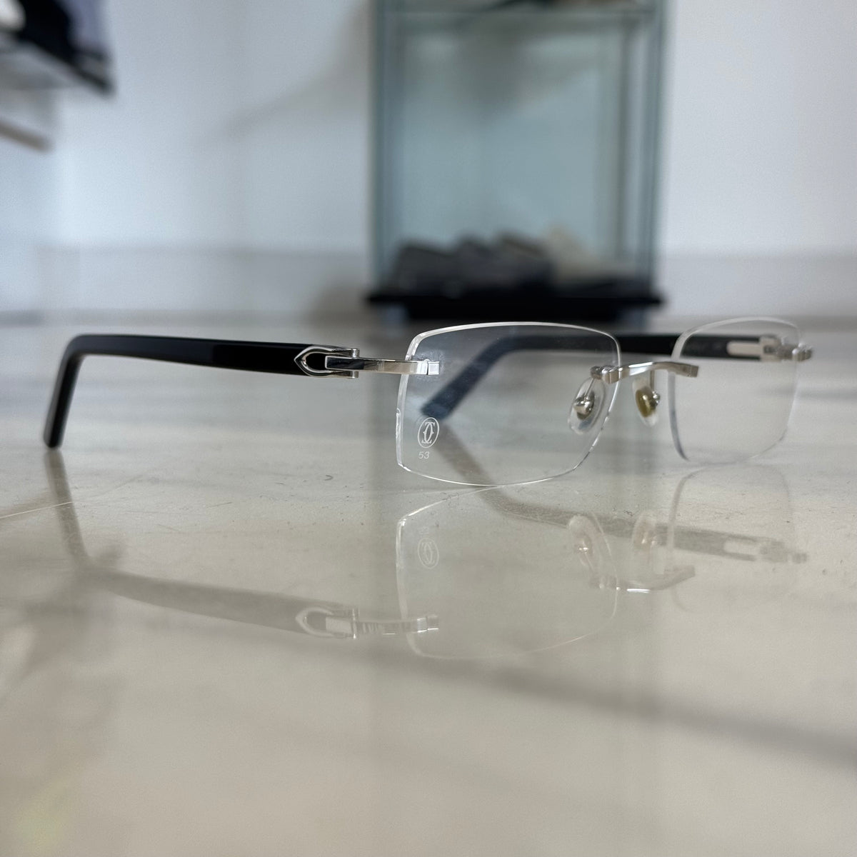 Cartier C Decor Acetate Black Glasses