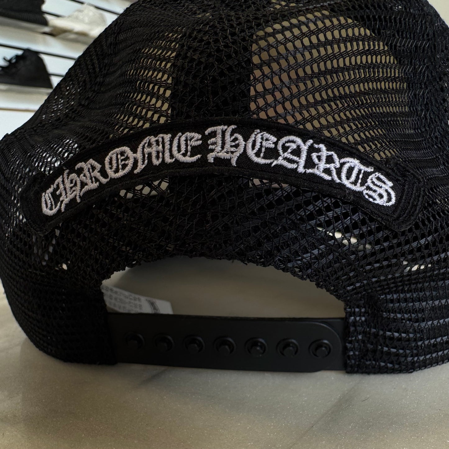 Chrome Hearts Eye Script Trucker Hat