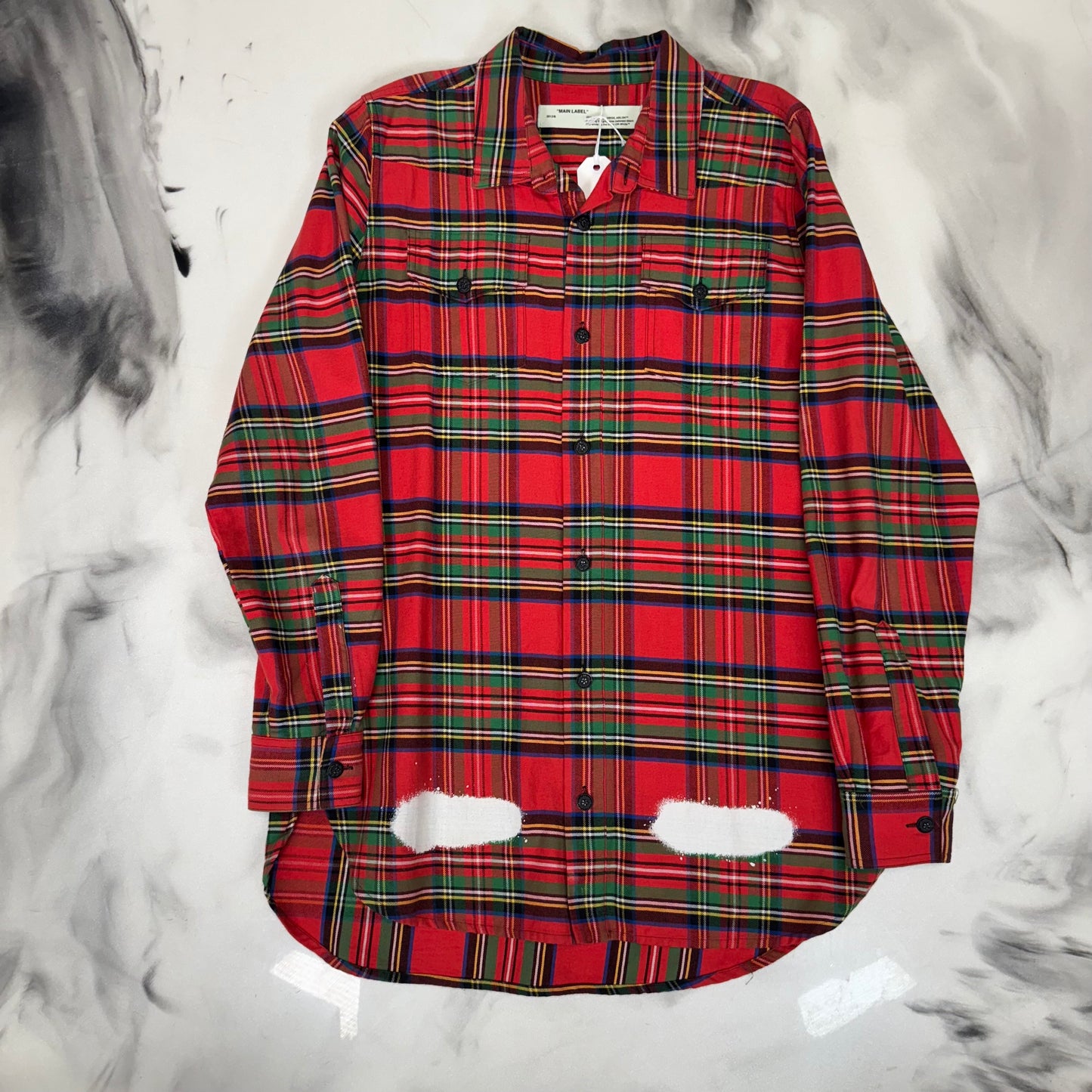Off White Button Up Flannel