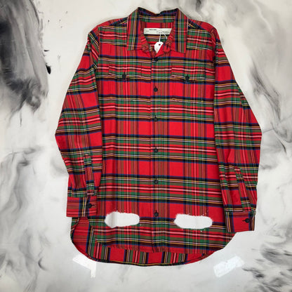 Off White Button Up Flannel