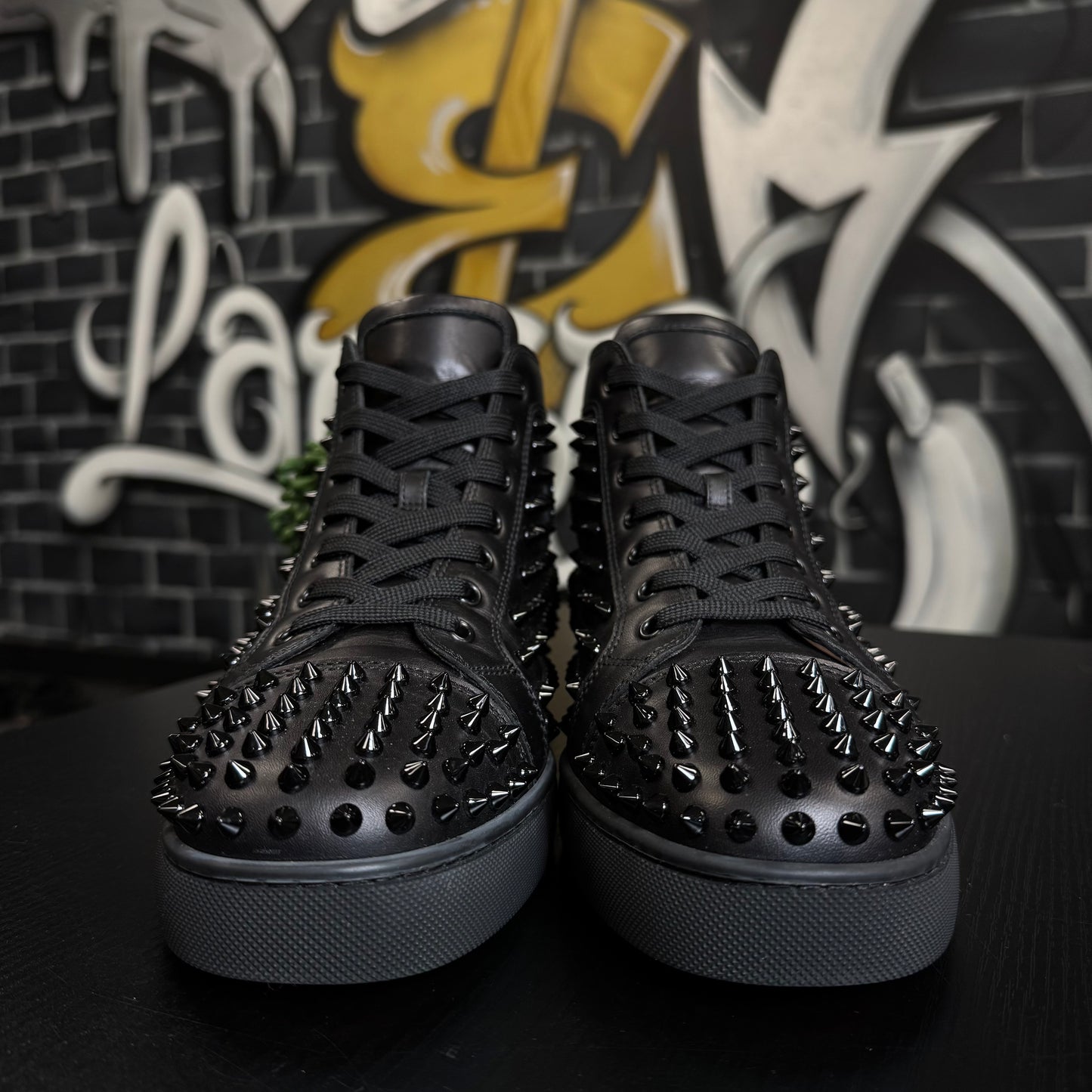 Louboutin Louis Orlato Spike Flat Black