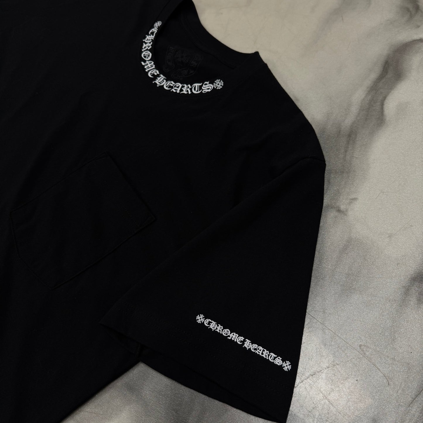 Chrome Hearts Neck Logo Tee Black