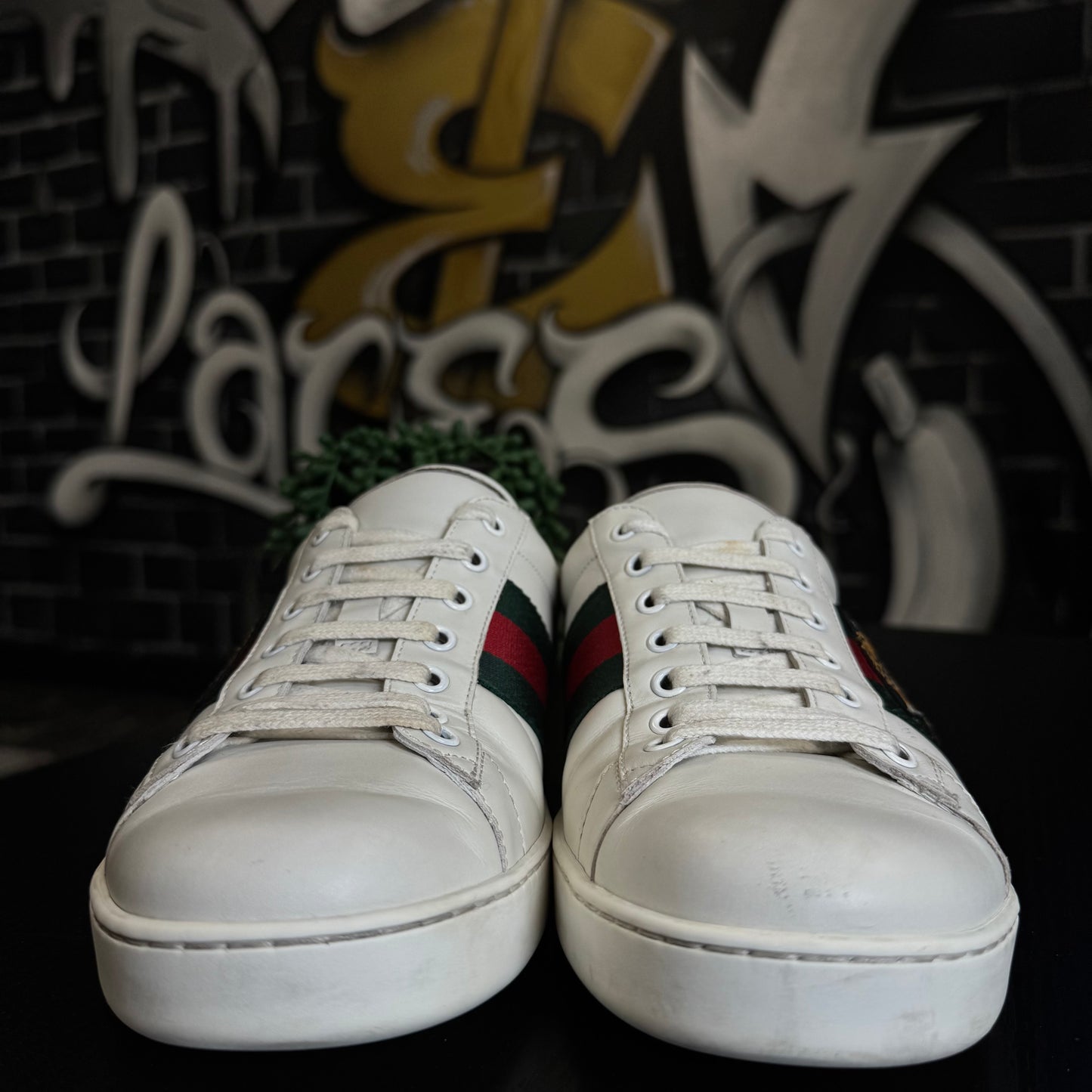 Gucci Ace Tiger White Mismatched Heel