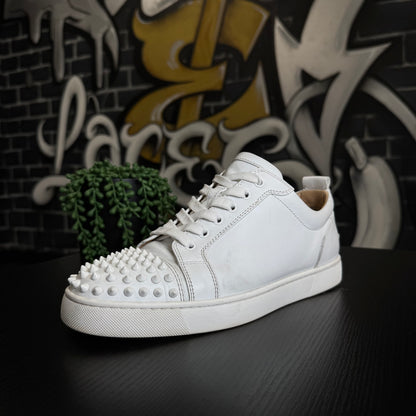 Louboutin Louis Orlato Flat Spikes White