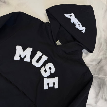 Muse Classic White Logo Hoodie Black