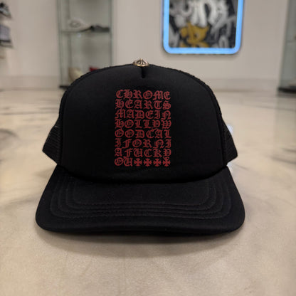 Chrome Hearts Eyechart Hat Black/Red
