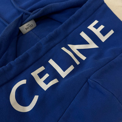 Celine Hoodie Hood Logo Blue