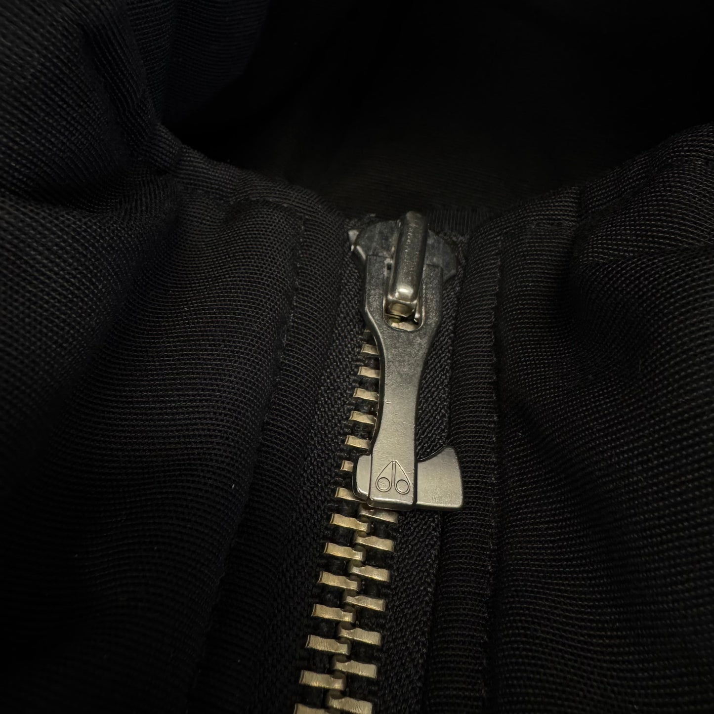 Moose Knuckles Ballistic Bomber Black Badge White Fur