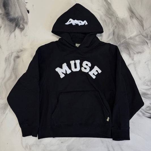 Muse Classic White Logo Hoodie Black