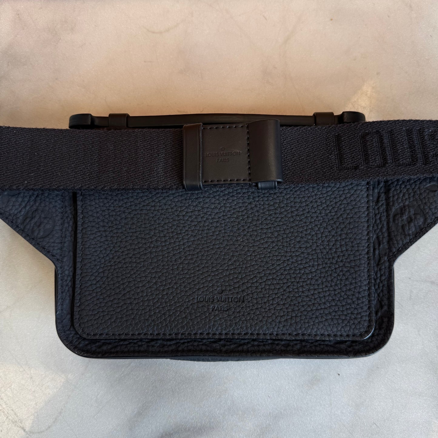 Louis Vuitton Embossed Belt Bag Black