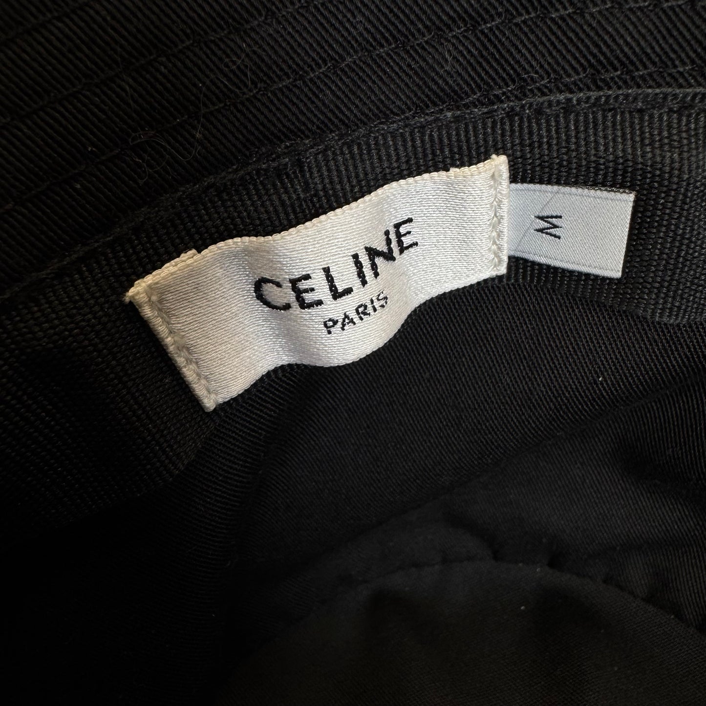 Celine Rhinestones Bucket Hat Black