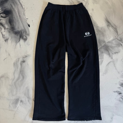 Balenciaga Baggy Logo Print Sweatpants Black