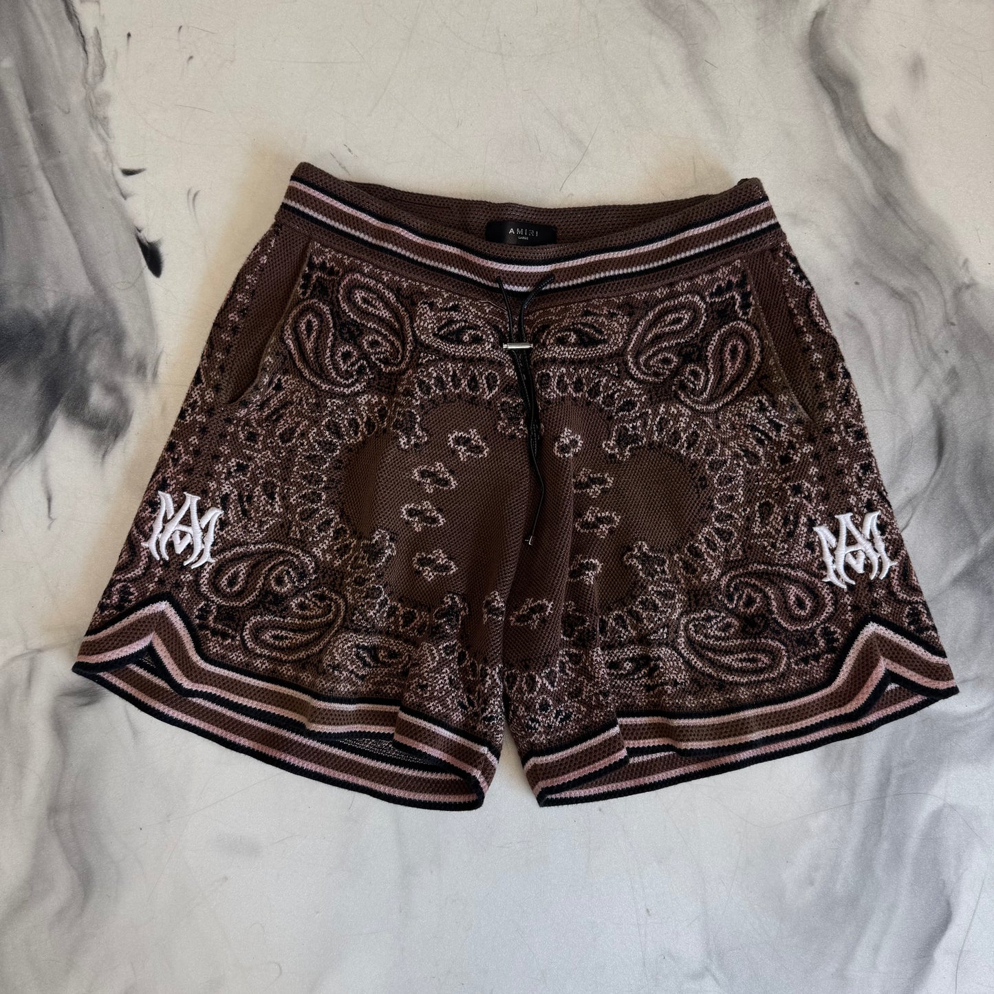 Amiri Paisley Shorts Brown