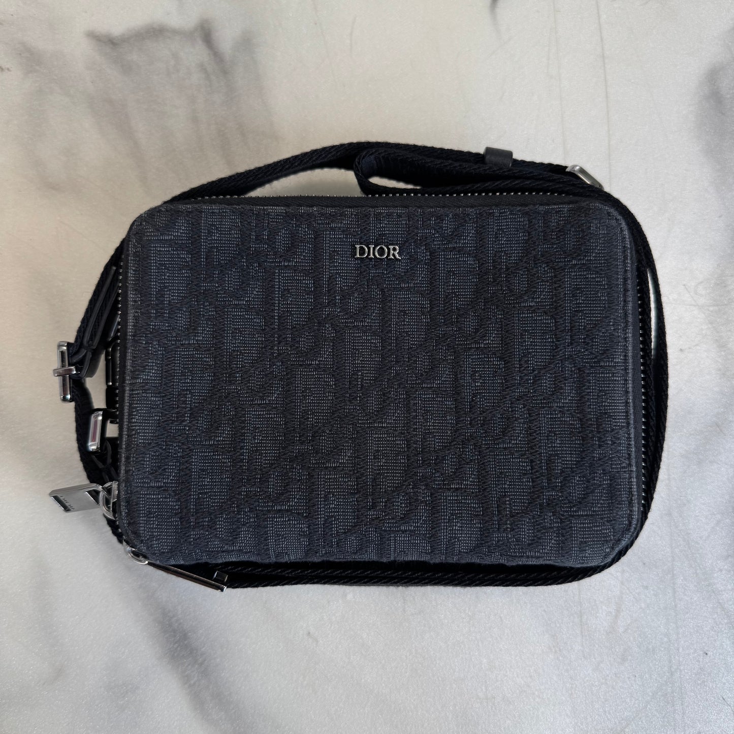 Dior Shoulder Pouch Oblique Black