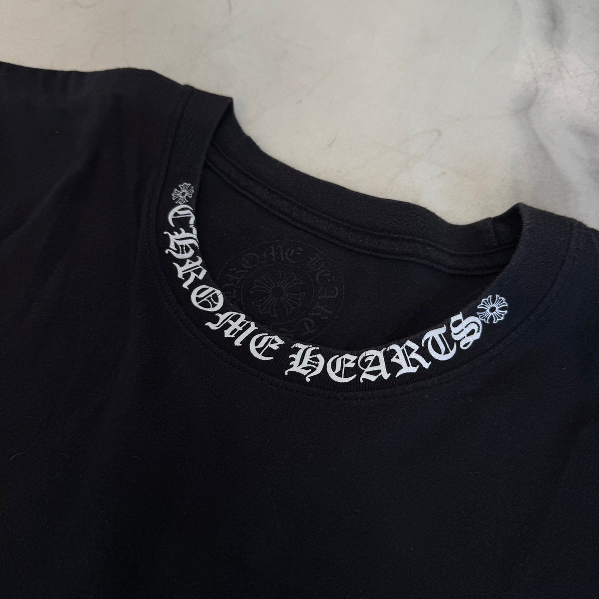 Chrome Hearts Neck Logo Tee Black