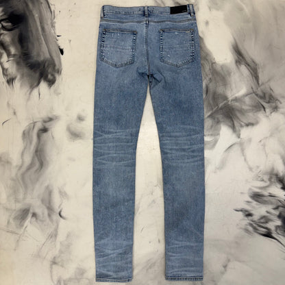Amiri Jeans Shining Patches Blue