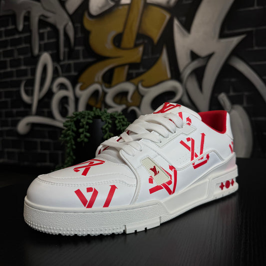 Louis Vuitton Trainer White Red LV Arrow Logos