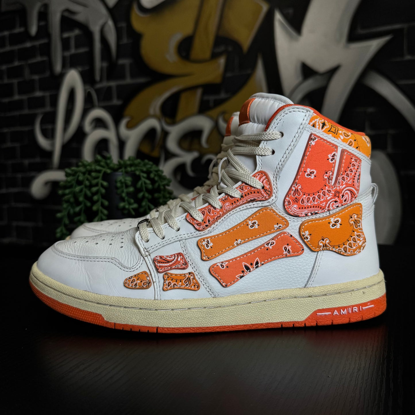 Amiri Skel Top High Bandana Orange