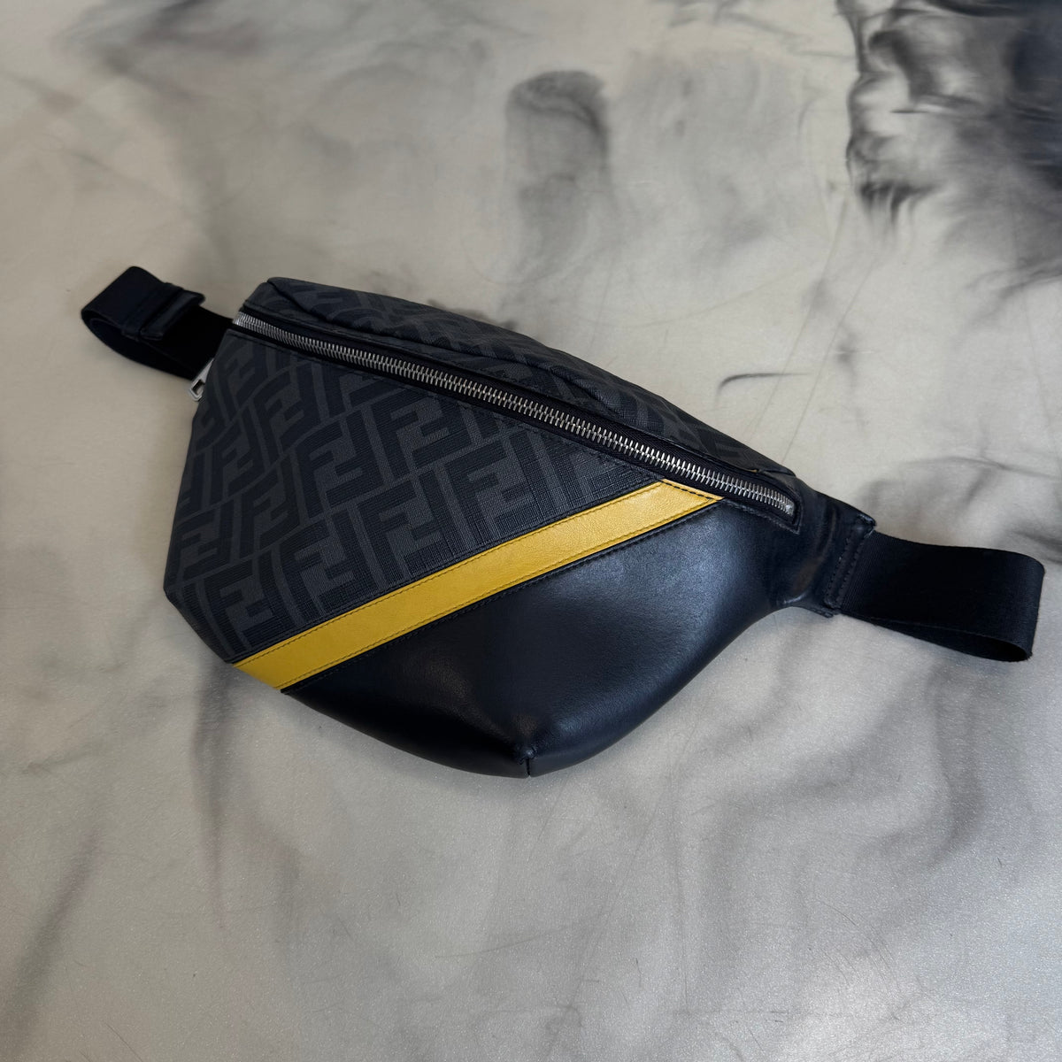 Fendi Zucca Monogram Belt Bag Black