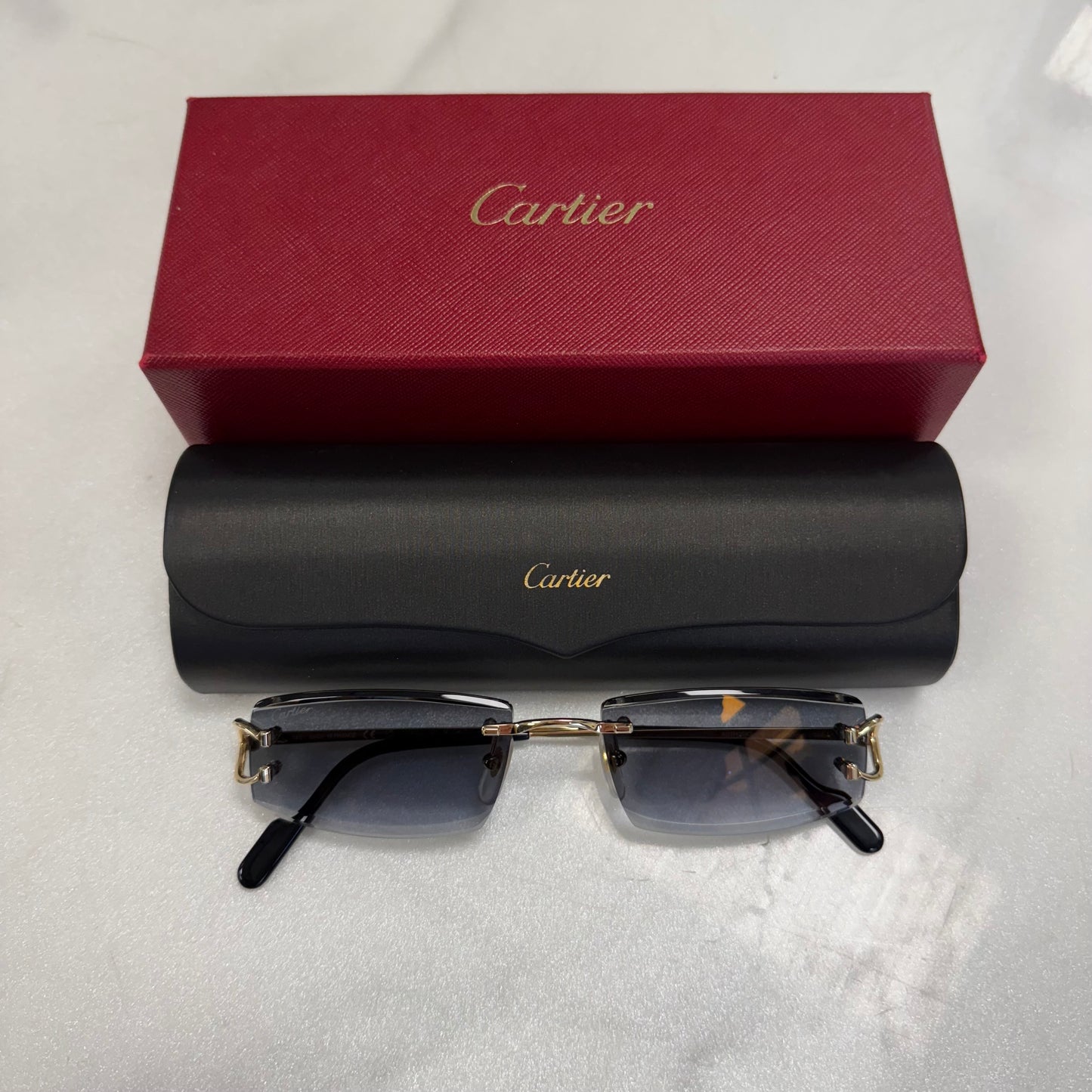 Cartier Small Cs Faceted Lenses