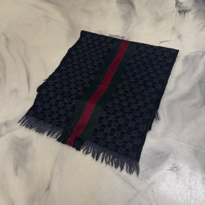 Gucci Striped Scarf Black